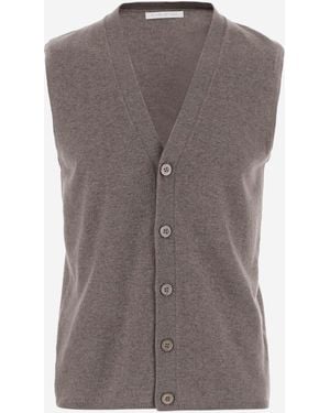 Oliver Lattughi Cashmere Vest - Brown