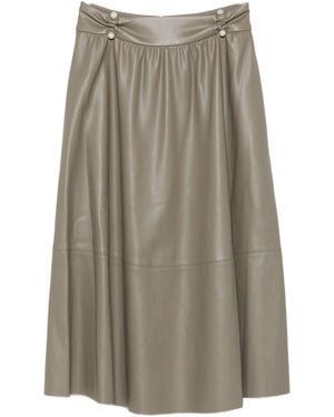 Liu Jo High-Waisted Skirt With Gathered Detailing - Grey