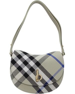 Burberry Schoudertassen Rocking Horse Vrouwen Stof Grijs/korstmosen