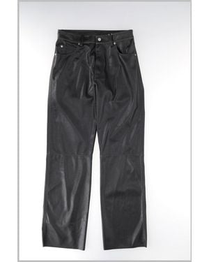 MM6 by Maison Margiela Mm6 Maison Margiela Leather-Effect Polyester Jeans - Gray