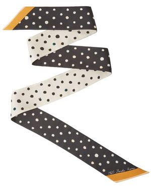 Fendi Polka Dot Silk Scarf - Metallic