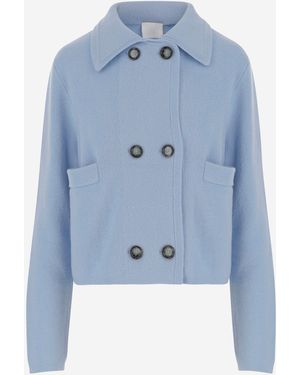 Allude Wool And Cashmere Jacket - Blue