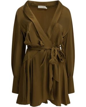 Zimmermann Short Wrap Dress - Green