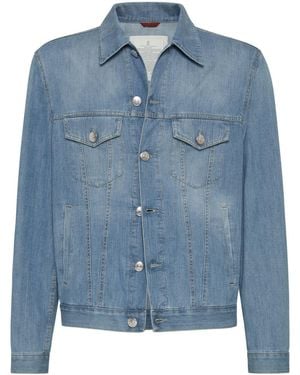 Brunello Cucinelli Denim -Baumwolljacke - Blau