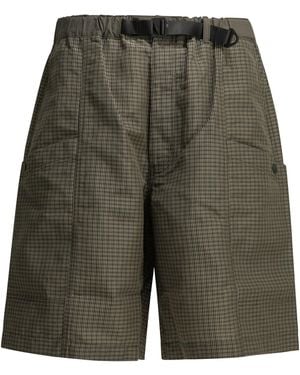 Comme des Garçons Shorts cargo a cuadros de - Verde