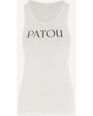 Patou Tiga de tanques con logotipo - Blanco