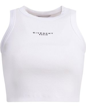Givenchy Kurzes Tanktop von mit Logo - Weiß