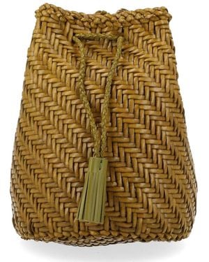 Dragon Diffusion Borsa "Pompom Double Jump Tan" - Natural