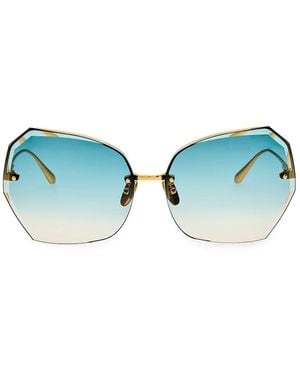 Linda Farrow Lila - Gelbgold / Aqua - Blau