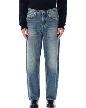 sunflower Loose Fit Vintage-Washed Organic Denim Jeans - Blue