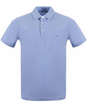Fay Polo in Stretch Piquet - Blau