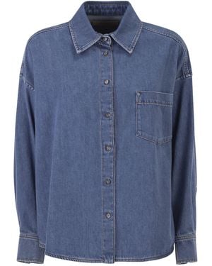 Weekend by Maxmara Wkdfoggia Cotton Shirt - Blue