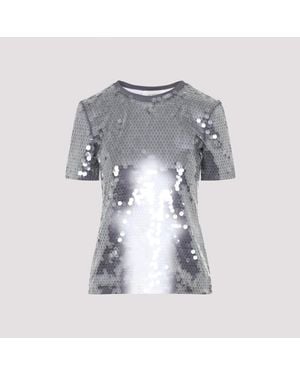 Sportmax Smoke Kibbutz Sequined T-Shirt - Grey