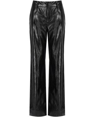 FEDERICA TOSI Leather Effect Trousers - Black