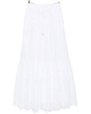 ERMANNO FIRENZE Falda larga de algodón - Blanco