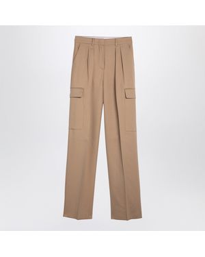 Sportmax Caramel-Coloured Cargo Pants - Natural
