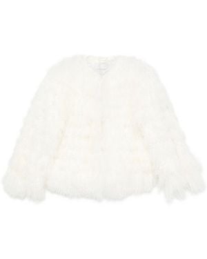 ERMANNO FIRENZE Faux Fur Coat - White