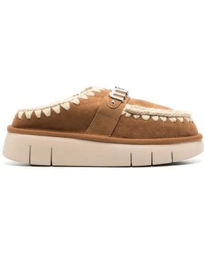 Mou Bounce Clog Slippers - Brown