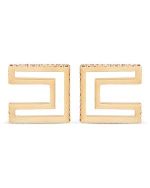 Elisabetta Franchi Ohrringe Mit Logo - Natur