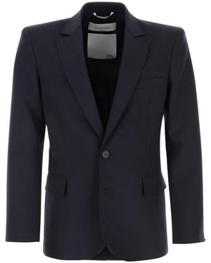 Valentino Garavani Midnight Wool Blazer - Blue