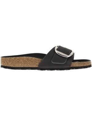 Birkenstock Madrid Big Buckle Flat Sandal - Black