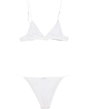 Oséree Bridal Lace Triangle Set - White