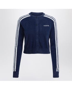 adidas Originals Fluffy Knitted Cardigan - Blue