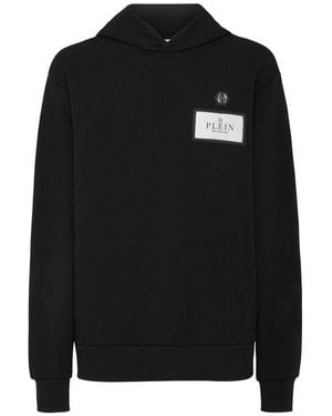 Philipp Plein Logo-Print Hoodie - Black