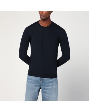 Drumohr Wool Crew Neck Jumper - Blue