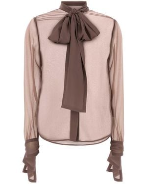 Saint Laurent Transparent Shirt - Pink