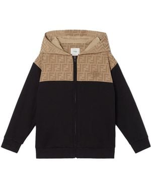 Fendi Kids Logo Hooded Hoodie - Black