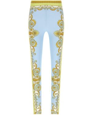 Versace 'Spring Barocco' Leggings - Blue