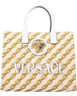 Versace Handbags For Fabric/Porcelain - Metallic