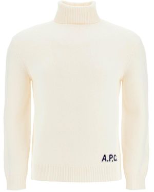 A.P.C. Walter High-Neck Pullover - White