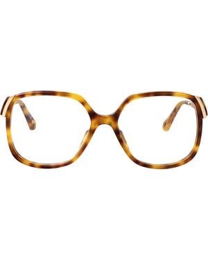 Chloé Havana--Transparent Acetate Glasses - Brown
