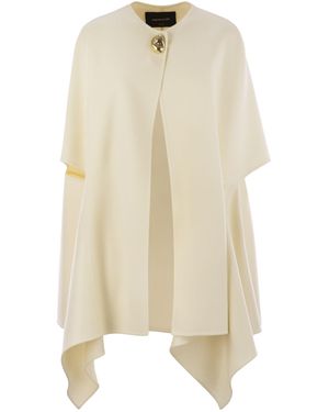 Fabiana Filippi Double Cashemere Coat con botón con joyas - Neutro