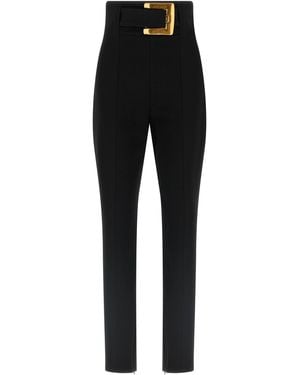 Balmain Hose mit Gürtel - Schwarz