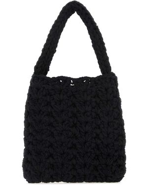 Marco Rambaldi Cotton Blend Handbag - Black