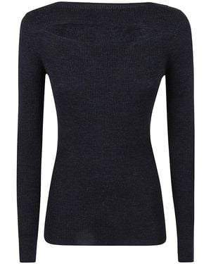 P.A.R.O.S.H. Cut-Out Wool Sweatshirt - Blue