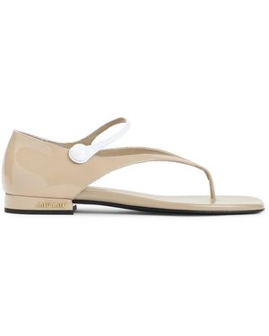 Miu Miu Calf Leather Sandals - White