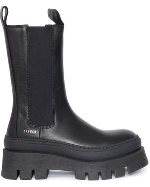 COPENHAGEN Chunky Lug-Sole Ankle Boots - Black