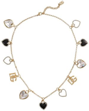 Dolce & Gabbana Italian Tailoring Hearts Necklace - Natural