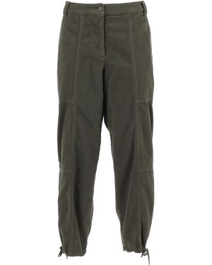 Aspesi Relaxed-Fit Long Trousers With Adjustable Drawstrings - Grey