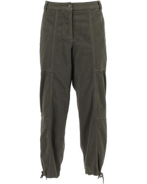 Aspesi Relaxed-Fit Long Pants With Adjustable Drawstrings - Gray