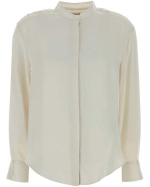 Calvin Klein Washed Satin Relaxed Shirt - White