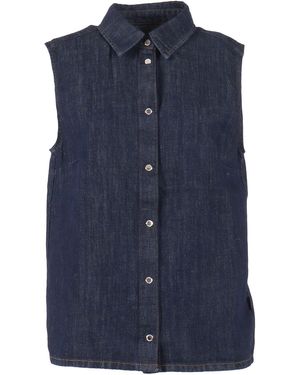 7 For All Mankind Sleeveless Shirt Blossom - Blue
