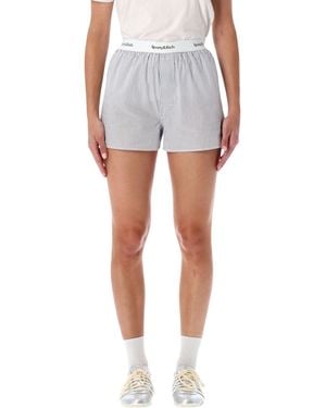 Sporty & Rich Sporty & Rich Yankees Striped Boxer Shorts - Grey