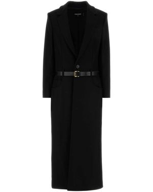 DSquared² Dsquared Stretch Wool Blend Coat - Black