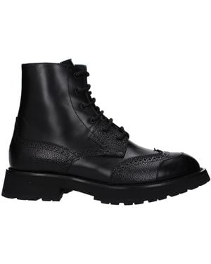 McQueen Stivaletti Uomo Pelle Nero - Black