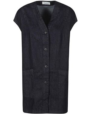 Sarahwear Cotton Long Weste - Schwarz